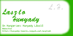 laszlo hunyady business card